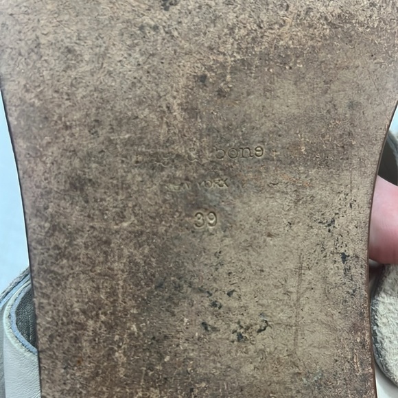 Beige Suede Toe Ring Sandals - Picture 5 of 5